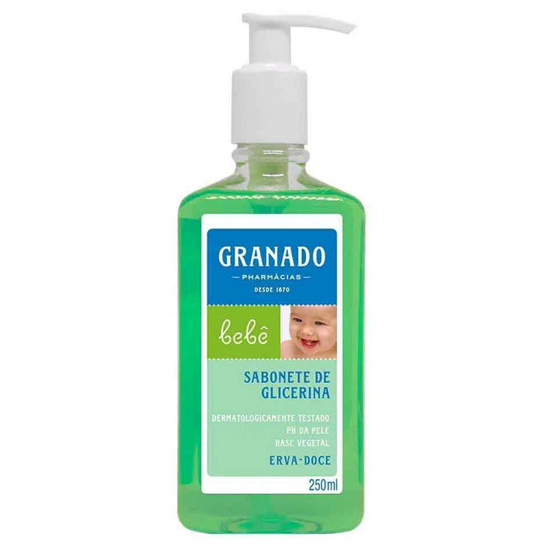 Sabonete Liquido Glicerinado Bebe Erva Doce Granado 250ml