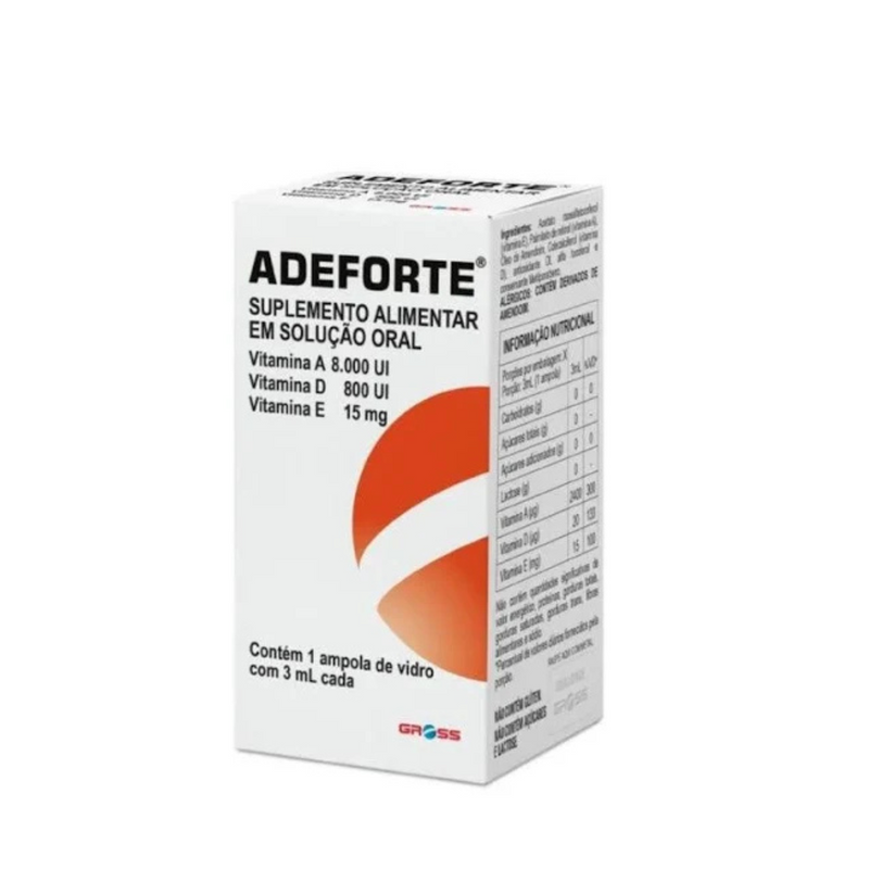 Adeforte Suplemento alimentar Em Solução Oral. 1 Ampola 3ML