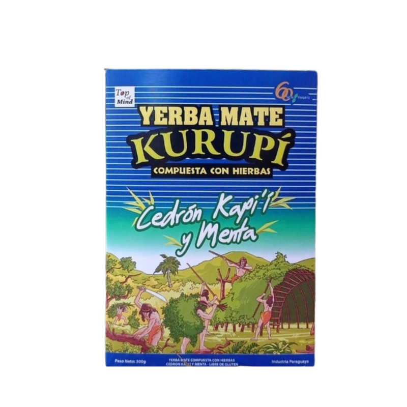 Yerba Mate Kurupi 500g - Menta e Capim Cidreira