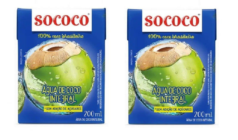 Água de coco -sococo Integral 2x200ML