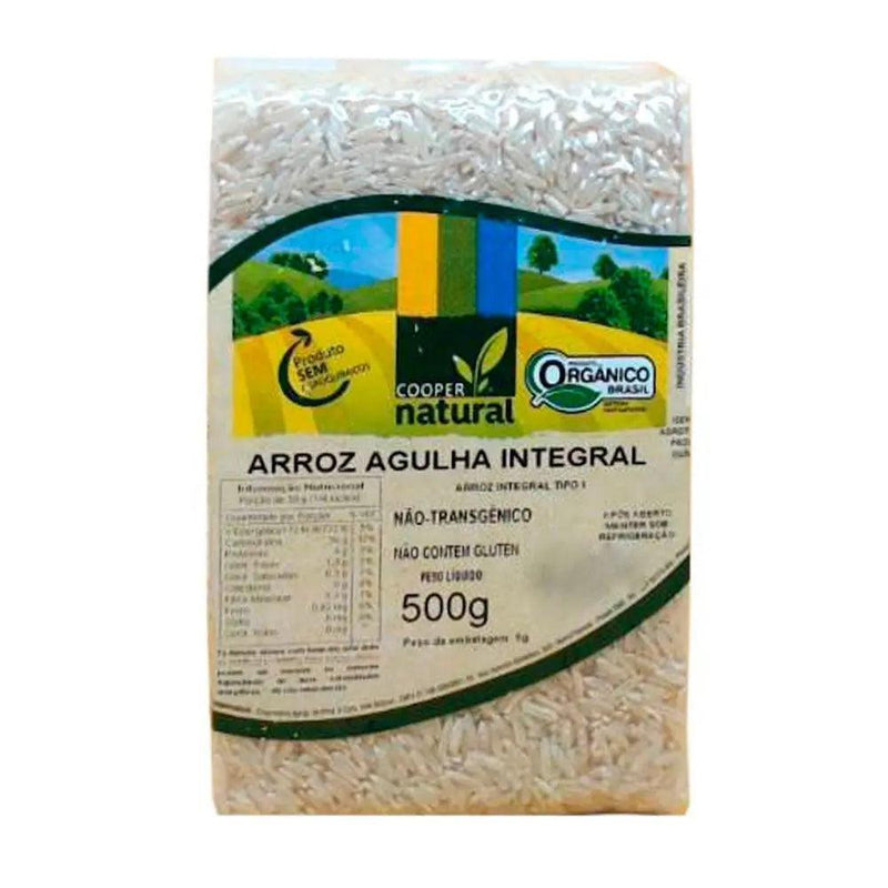 Arroz Agulha Integral Orgânico Coopernatural 500g