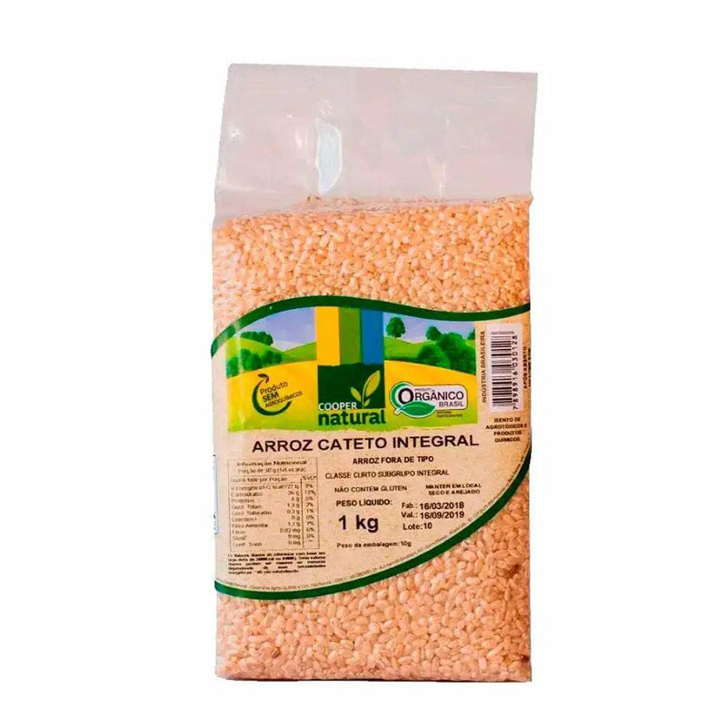 Arroz Cateto Integral Orgânico CooperNatural 1kg