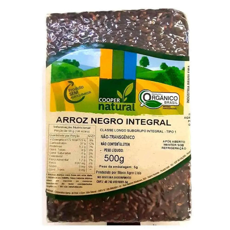 Arroz Negro Integral Orgânico CooperNatural 500g