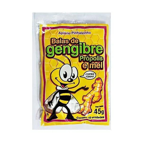 BALA DE GENGIBRE, PRÓPOLIS E MEL 10UN