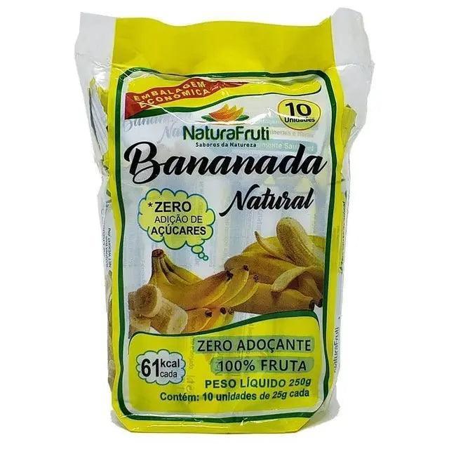 BANANADA NATURAL ZERO AÇÚCAR - 250G, 10UN - NATURA FRUTI