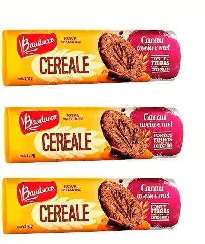 Bauducco Biscoito Cereale Cacau Aveia e Mel 3X141G