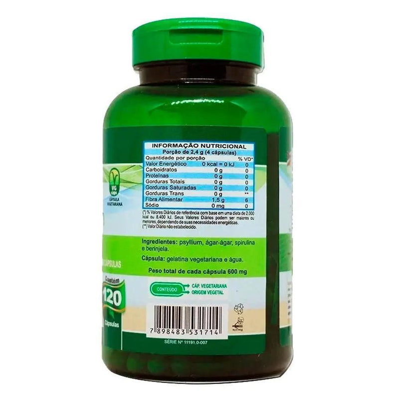 Biodream Spirulina Berinjela Psyllium Ágar Ágar Unilife 120 Caps