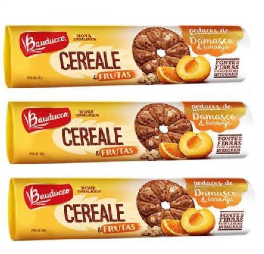 Biscoito Cereale Laranja e Damasco Bauducco 3X147g