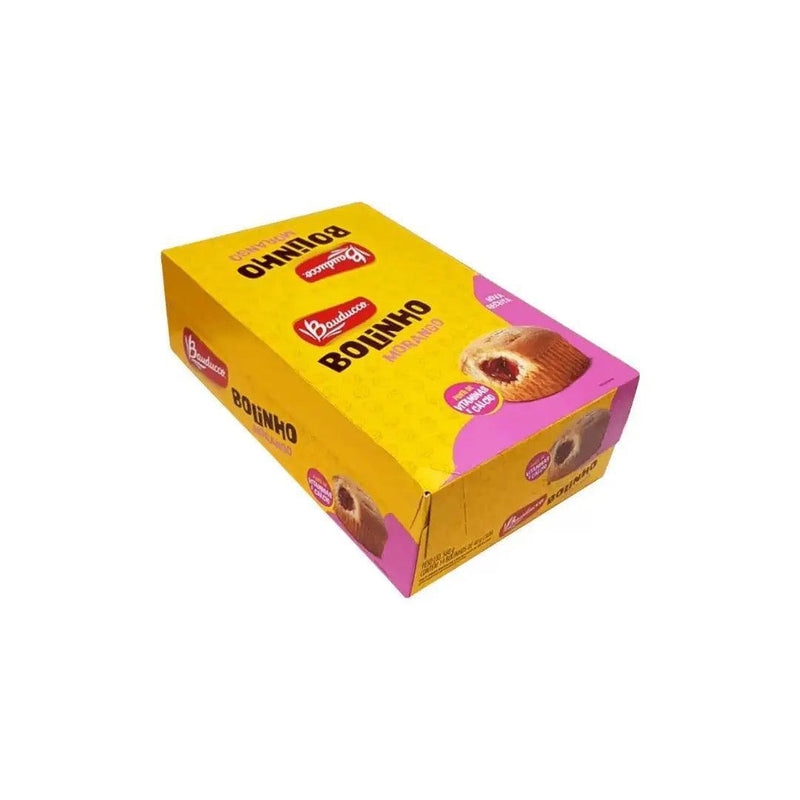 Bolinho Baunilha com Morango 40g  Bauducco Caixa 14 Unidades