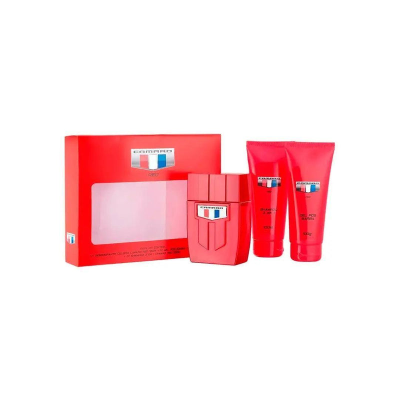 COL CAMARO RED KIT EDC MEN 100ML+PB+SH