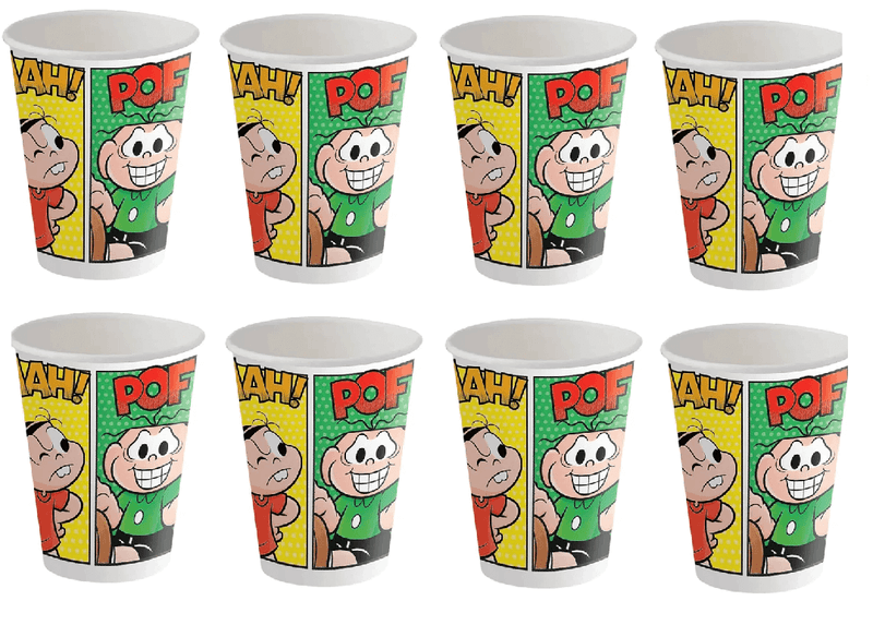 Copo Papel 200Ml Turma Da Monica 8 copos
