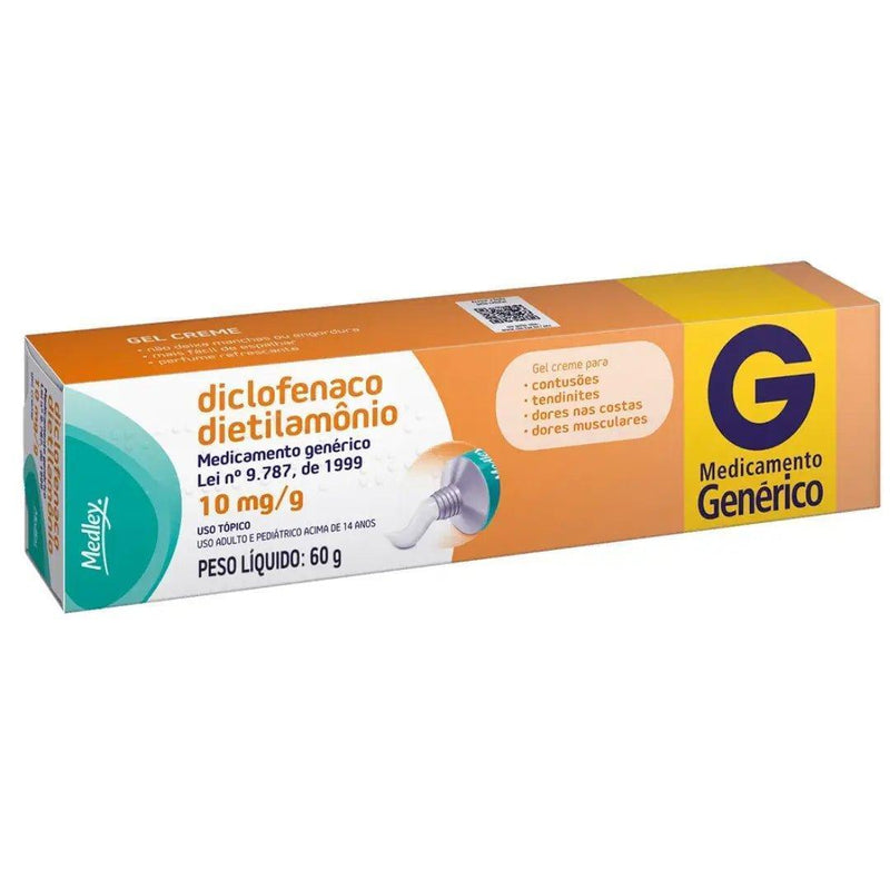 Diclofenaco Dietilamônio 10Mg/G Medley Gel Creme Com 60g
