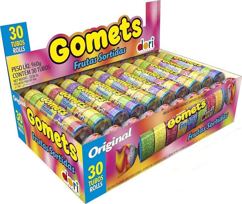 Gomets frutas sortidas cx com 30 tubos