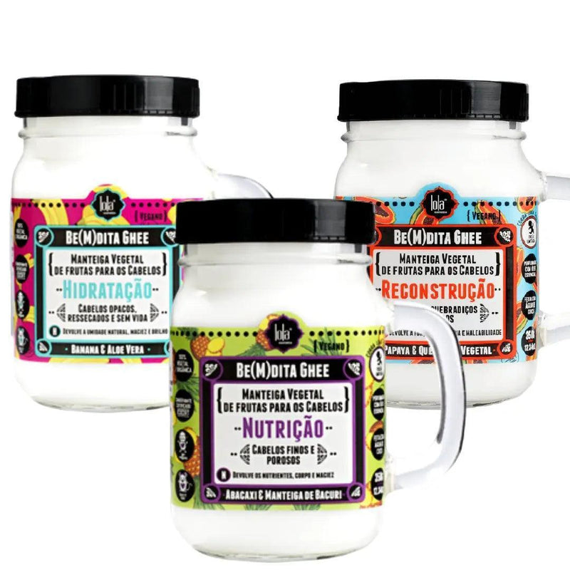 Kit Bemdita Ghee Cronograma Capilar (3 Produtos) Lola Cosmetics 350g