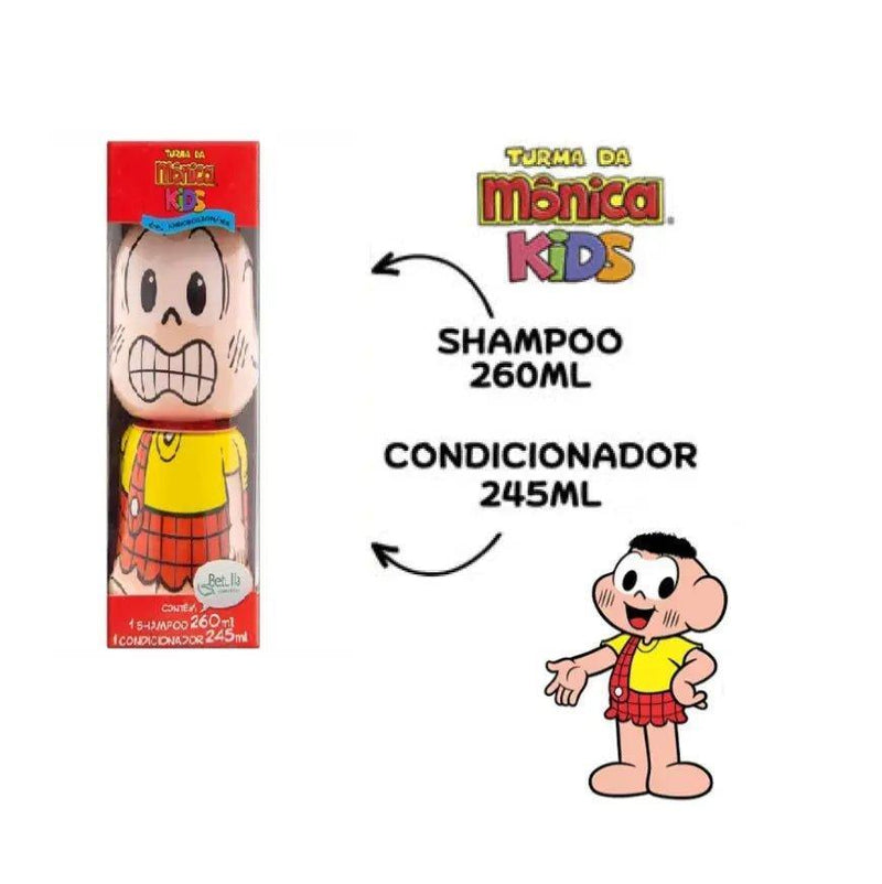 Kit Shampoo 260ml e Condicionador 245ml Cia. da Natureza Boneco Cascão