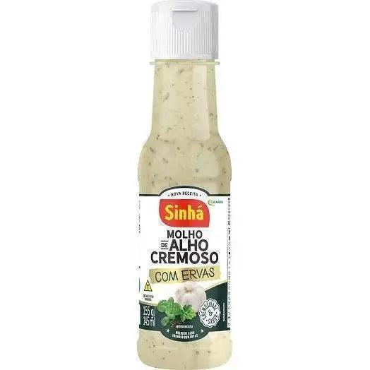 Molho Cremoso de Alho Branco Com Ervas Sinhá 145ml