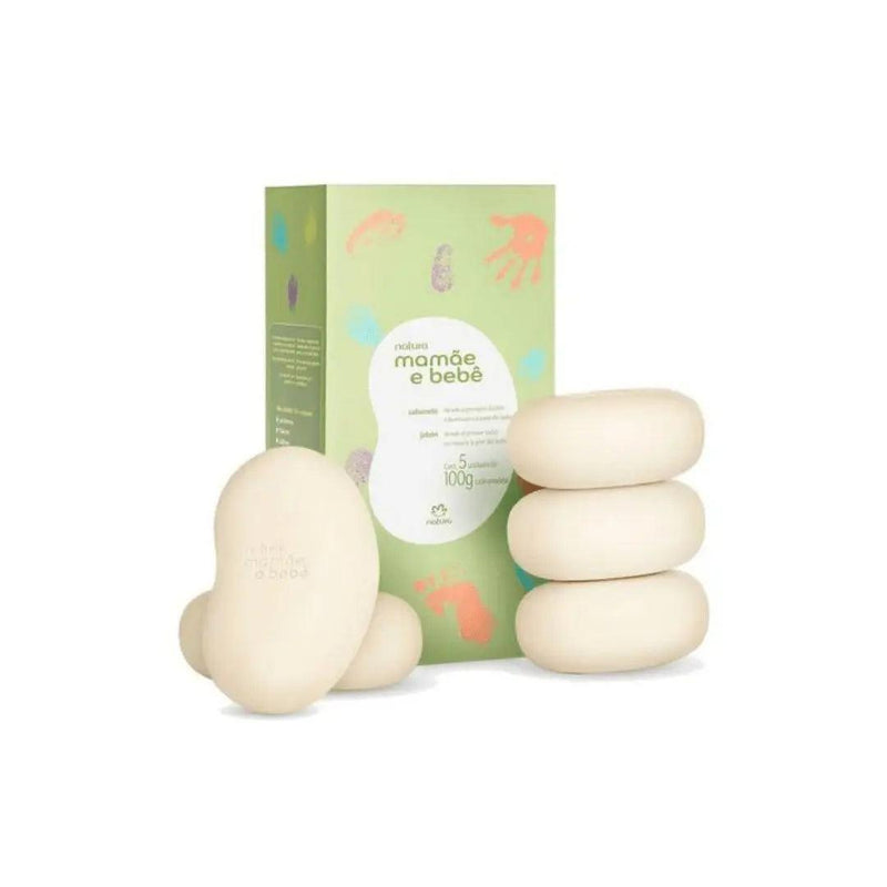 Natura Linha Mama e Bebe - Sabonete em Barra Vegetal (5 Uni)
