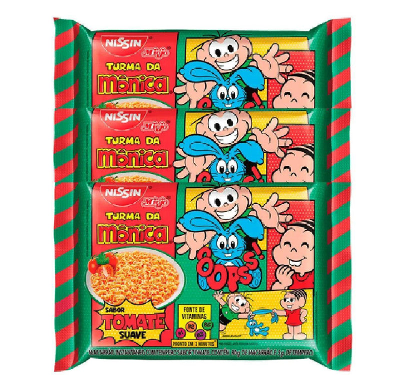 Nissin Instantaneo Tomate Turma Da Monica 3 x 85g