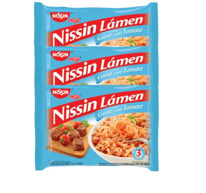 Nissin Lamen Carne Tomate 3 x 99g