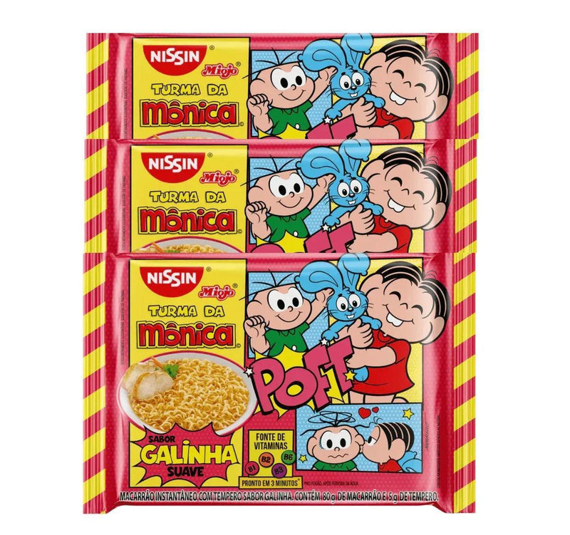 Nissin turma Monica sabor galinha suave 3x 85G
