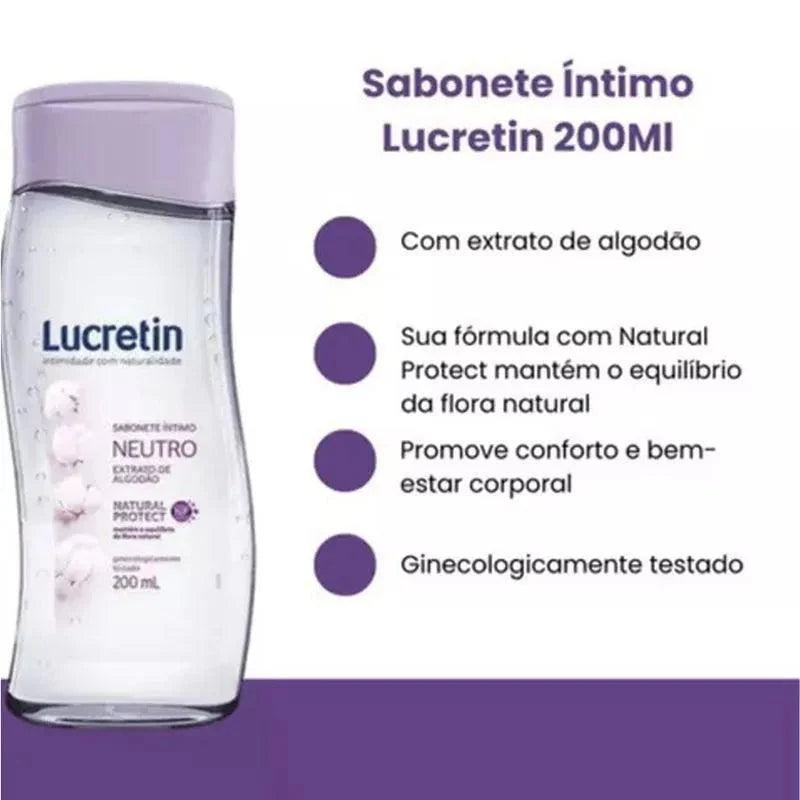 Sabonete Liquido Neutro Lucretin 200ML