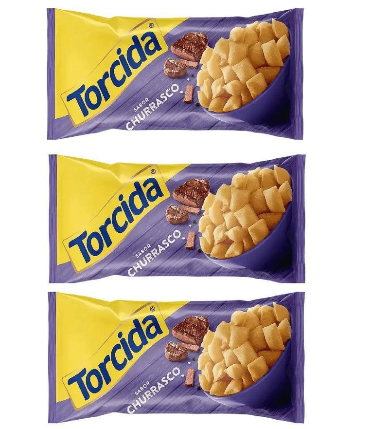Salgadinho TORCIDA® Churrasco 3 x 60 Gr.