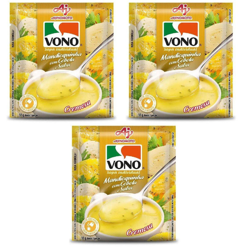 Sopa de Mandioquinha Cebola e Salsa Vono 3 x 17 Gr.