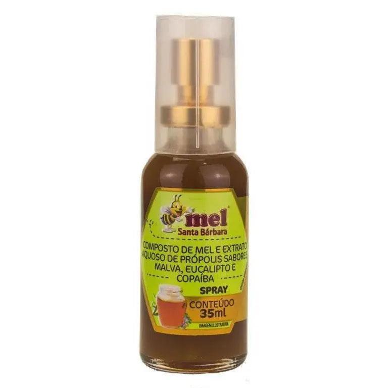 Spray Composto de Mel e Propolis Malva, Eucalipto e Copaiba Santa Barbara 35ml