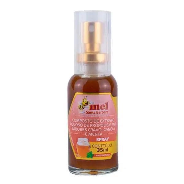 Spray Composto de Mel e Propolis Sabor Cravo Canela e Menta Santa Barbara 35ml