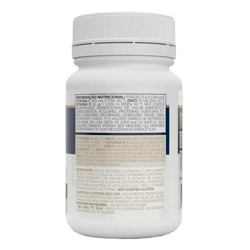 Vitamina D3 + C + Zinco Vitafor 30 Caps