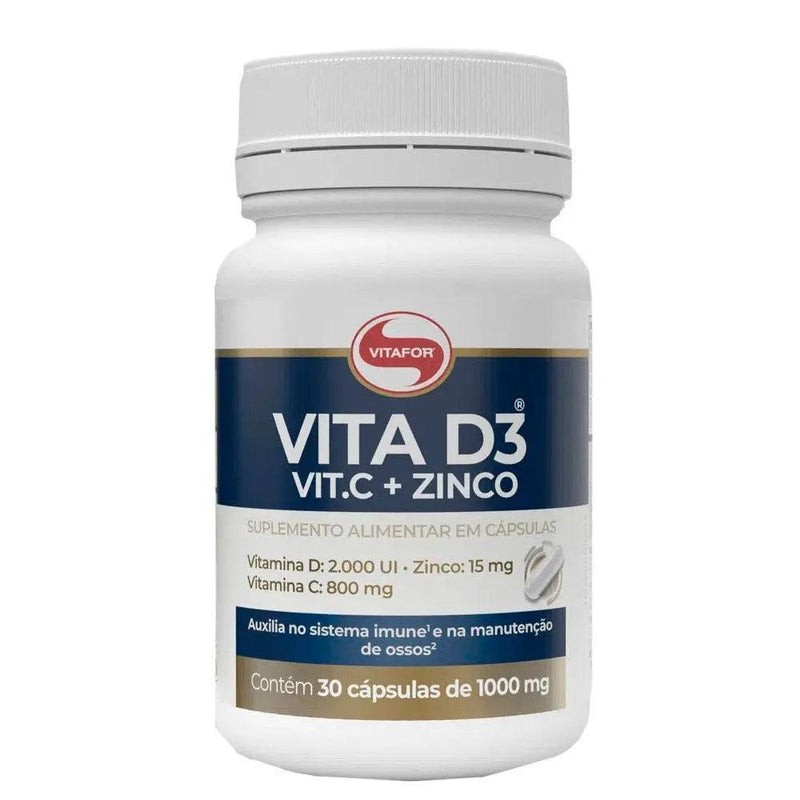 Vitamina D3 + C + Zinco Vitafor 30 Caps